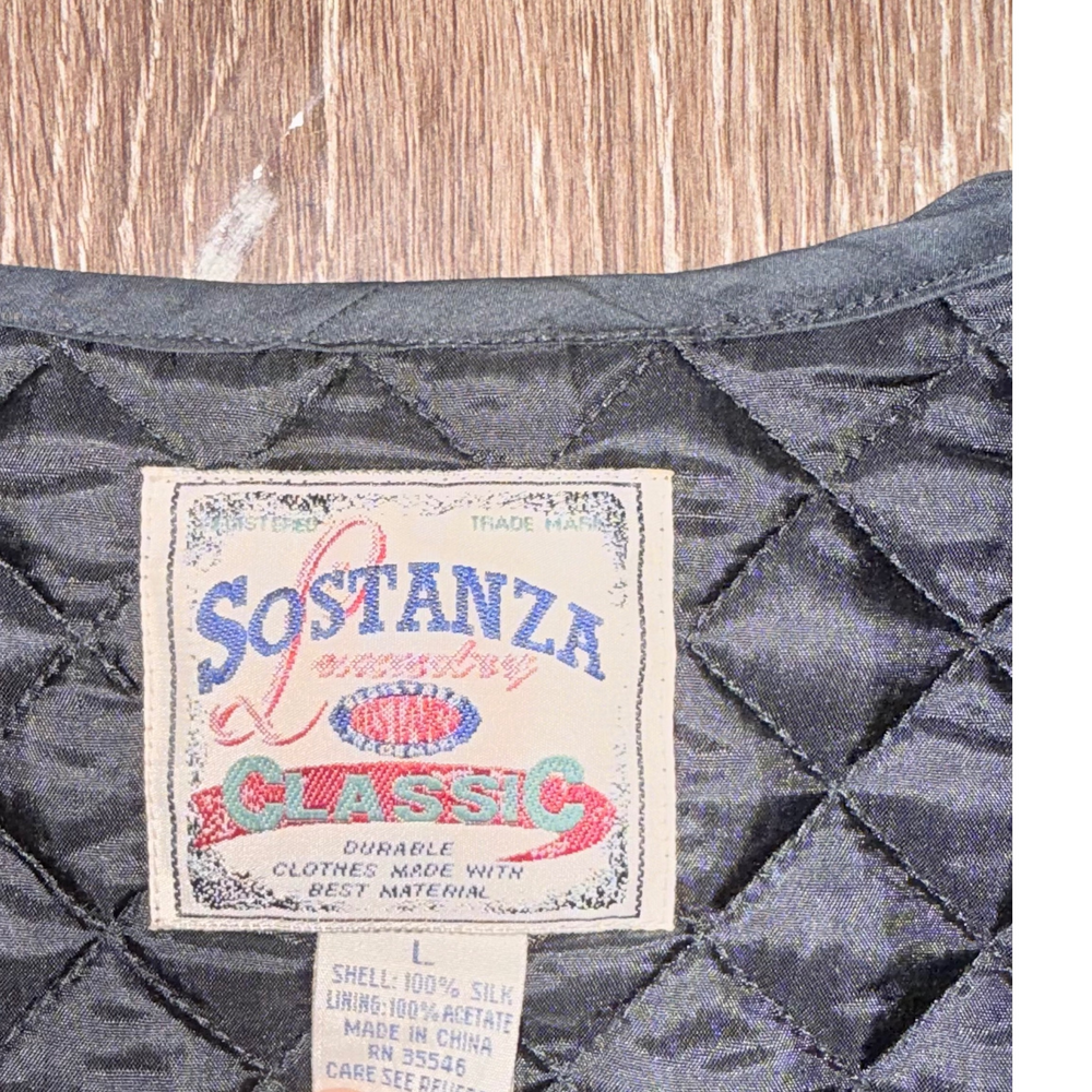 Sostanza Vintage Classic Black Velvet Vest - Picture 5 of 8